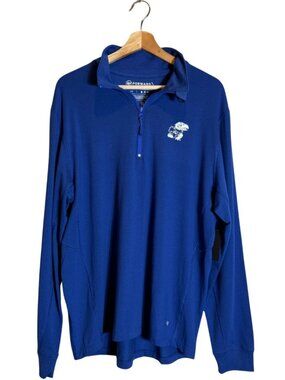'47 Forward Kansas Jayhawks 1/4 Zip Pullover Mens Large Blue NCAA Sportswear NWT
